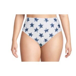 Social Angel Women's Printed High Waist Swimsuit Bottom for Plus- 2X